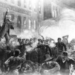 The riot in the Haymarket Square