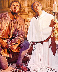 Rex Harrison suitable pious as Julius Ii (right) & Charlton Heston wooden as Michaelangelo (left) in a Hollywood extravaganza / m759.net